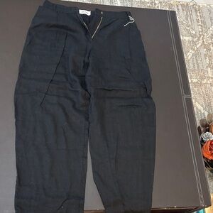 Aexae Women's Black Linen-Blend Pants